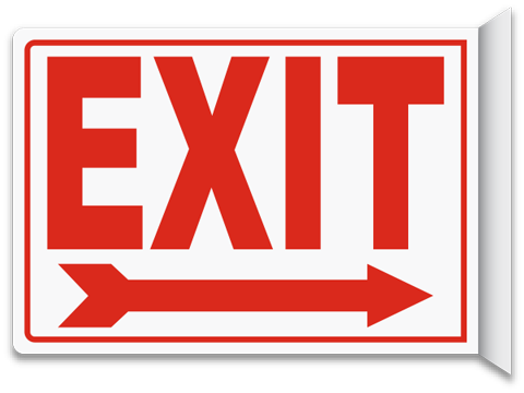 Exit 2-Way Sign A5100 - by SafetySign.com